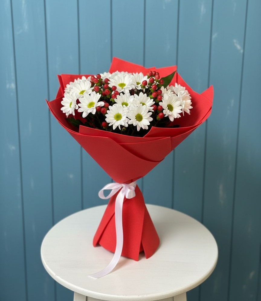 Букет цветов из: Хризантемы в Спутник