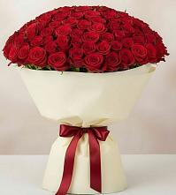 Букет 101 Красная роза Милано в Спутник