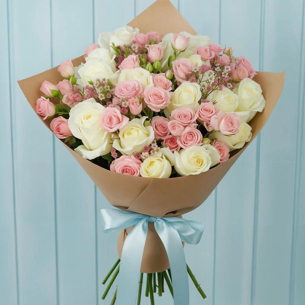 Букет цветов из: Розы в Спутник