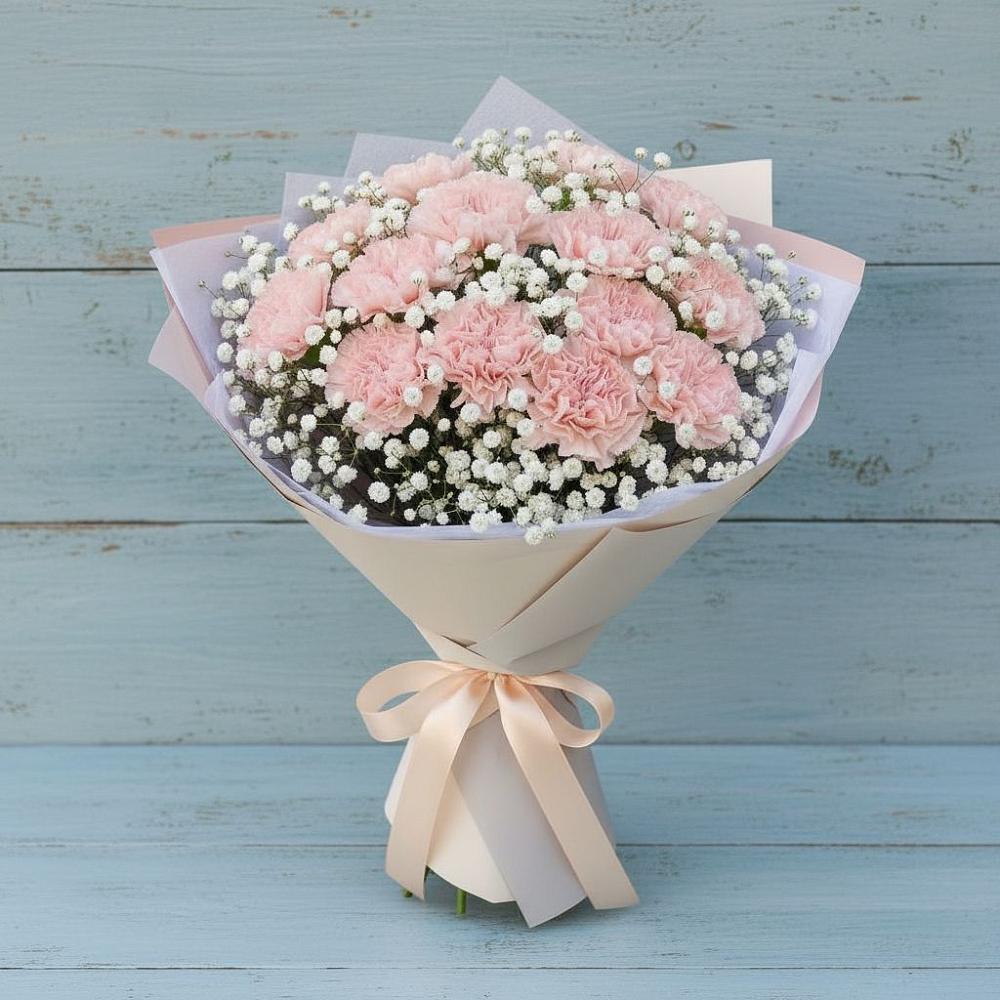 Букет цветов из: Гвоздики в Спутник