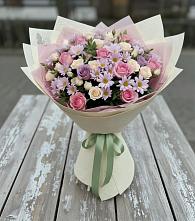 Букет цветов из:  Розы и Хризантемы в Спутник