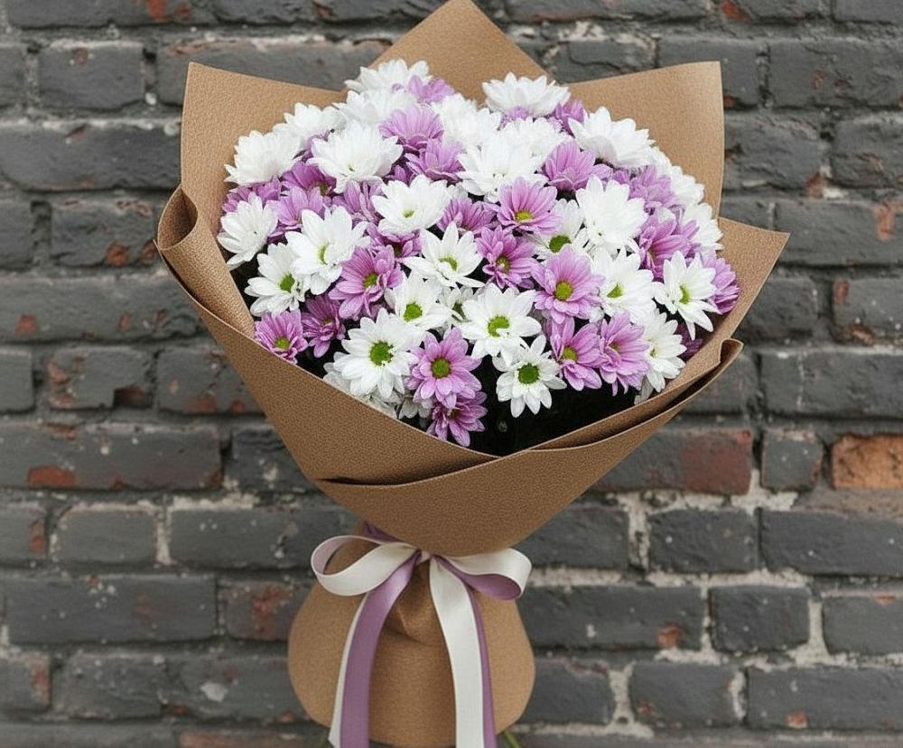 Букет цветов из: Хризантемы в Спутник