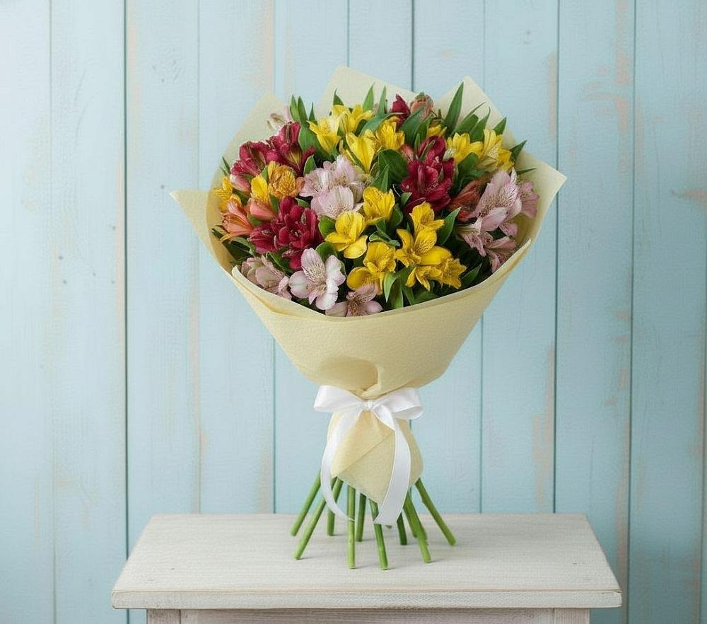 Букет цветов из: Альстромерии в Спутник