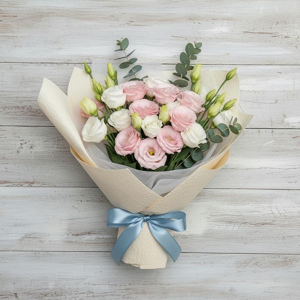 Букет цветов из: Лизиантусы в Спутник